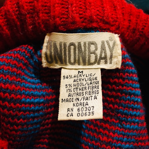 Funky Vintage Geometric 80’s / 90’s Sweater - Picture 2 of 2